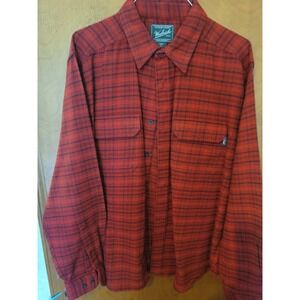 Men's‎ Red/Black Plaid Woolrich Wool Shirt